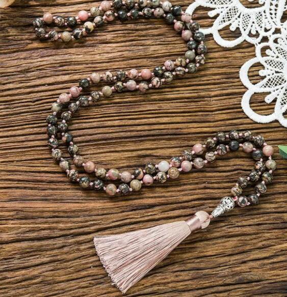 Necklace Amazonite Tassel Pendant Necklace