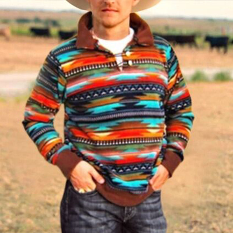 Casual Pullover Stitching Long-Sleeved Sweater