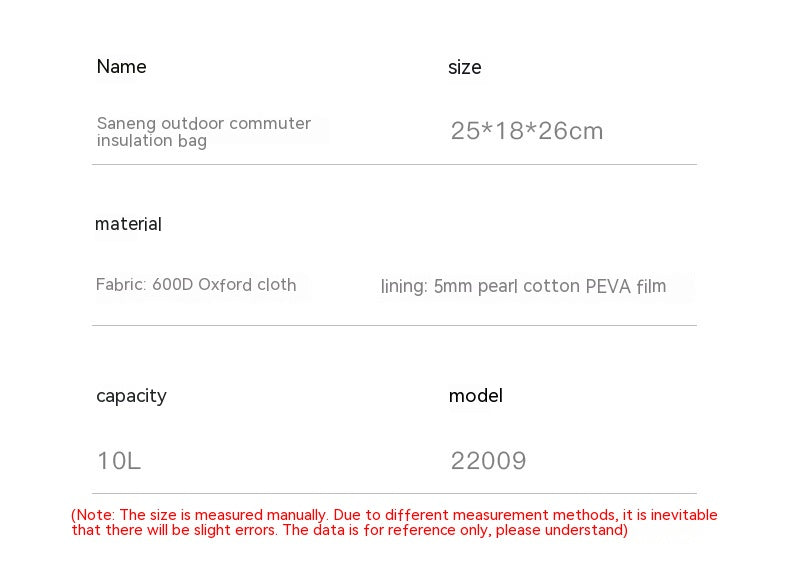 Outdoor Large Capacity Picnic Ice Pack Oxford Cloth Lunch Box PVC Insulated Bag