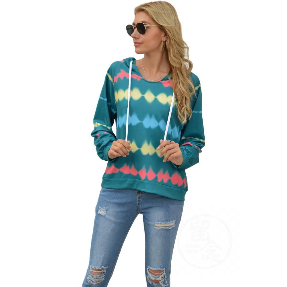 Autumn And Winter Women's Striped Hoodie