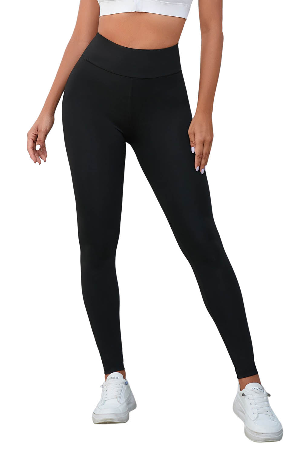 Apricot Criss Cross Tummy Control High Waist Leggings