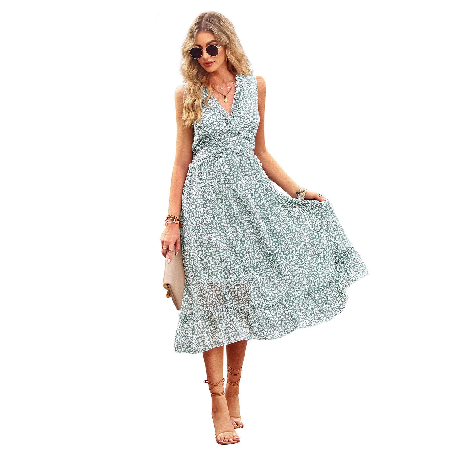 Spring And Summer Women's Clothing Leisure Vacation Vest Dress