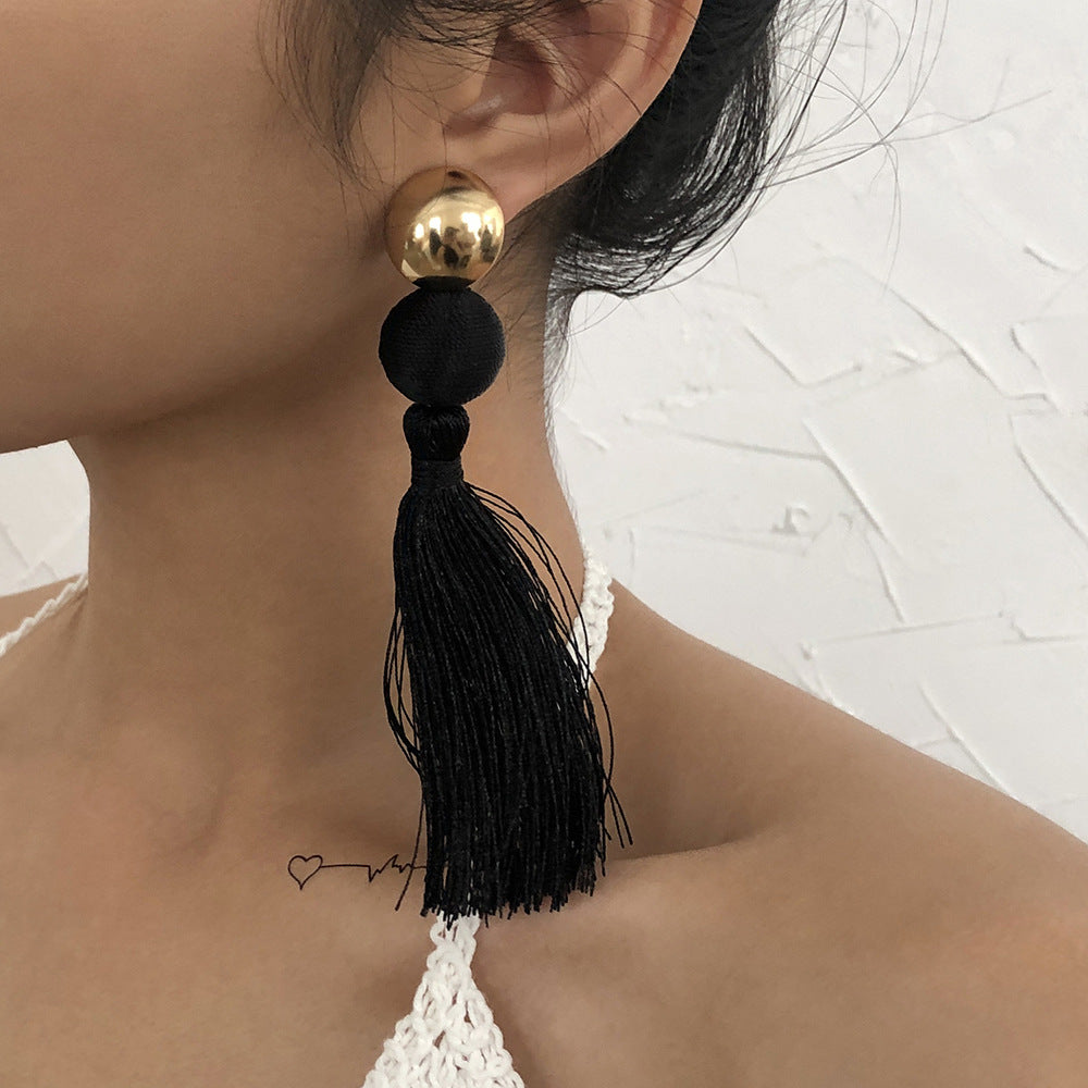 Bohemian Exaggerated Long Earrings, Stylish And Simple Earrings