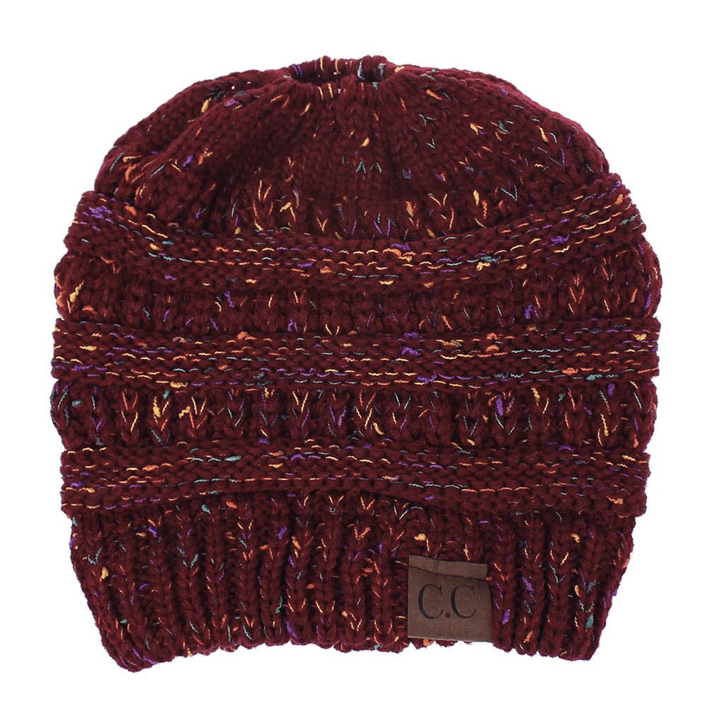 INS Colored Thread Variegated Hat Woolen Knitted Hat
