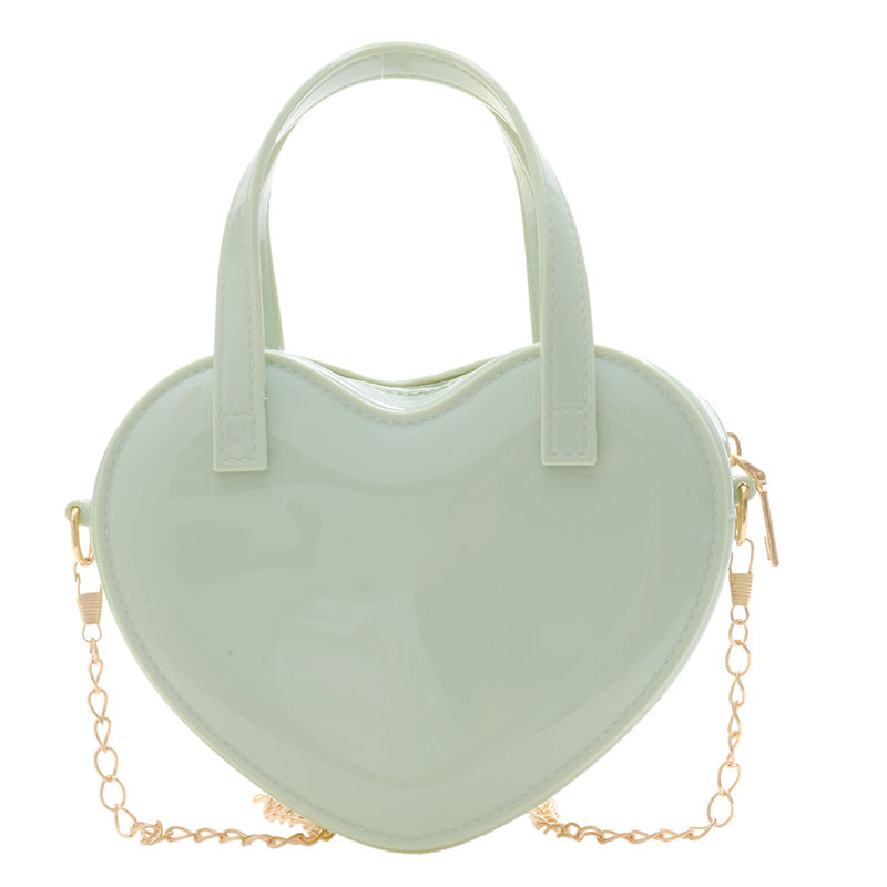 Fashionable Jelly Heart Mini Shoulder Crossbody Bag For Women