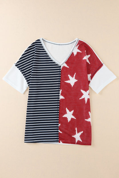 Red American Flag Stars and Stripes Tank Top