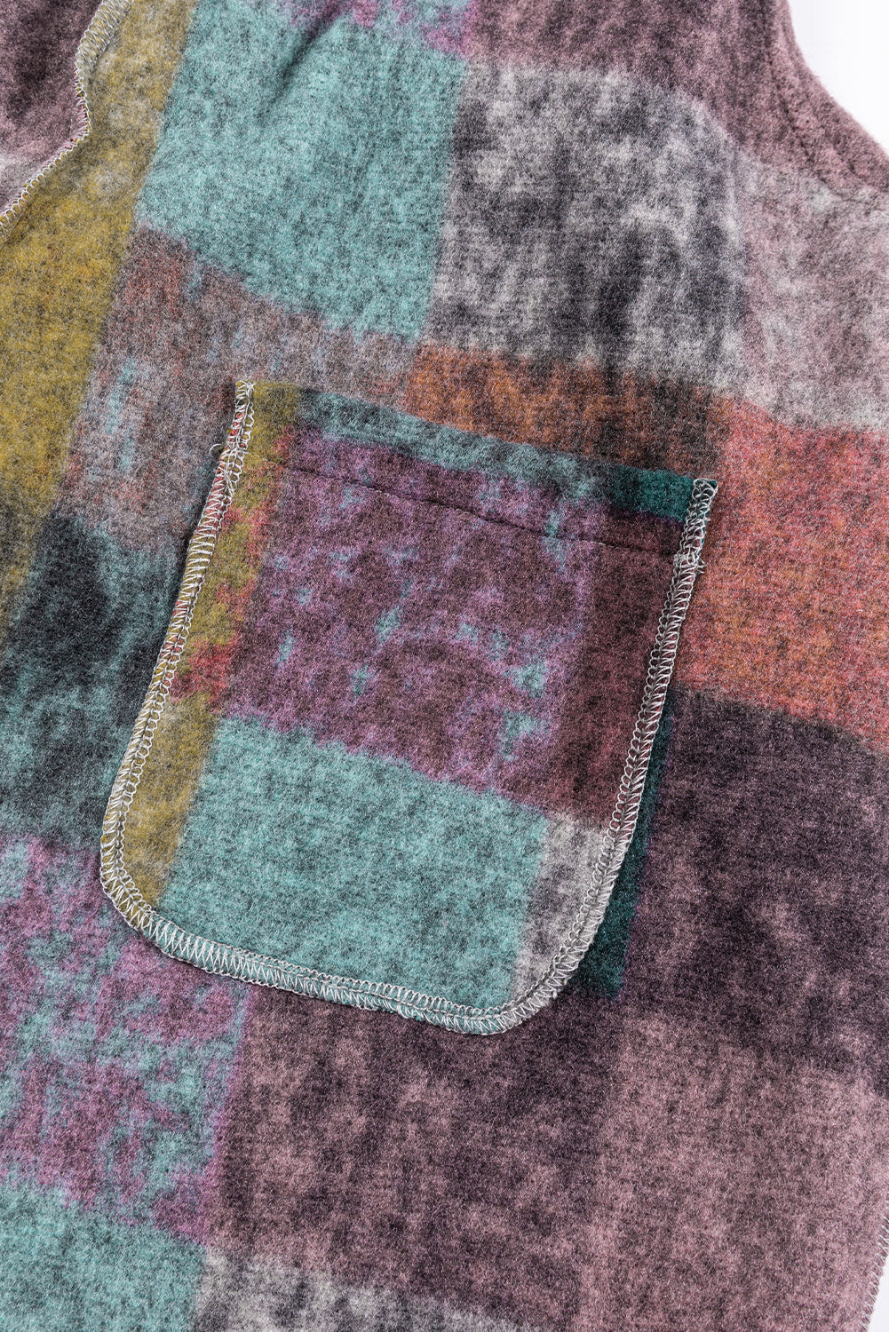 Multicolour Plaid Pocketed Shacket