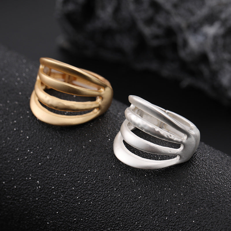 Elastic Metal Ladies Brushed Ring Wholesale