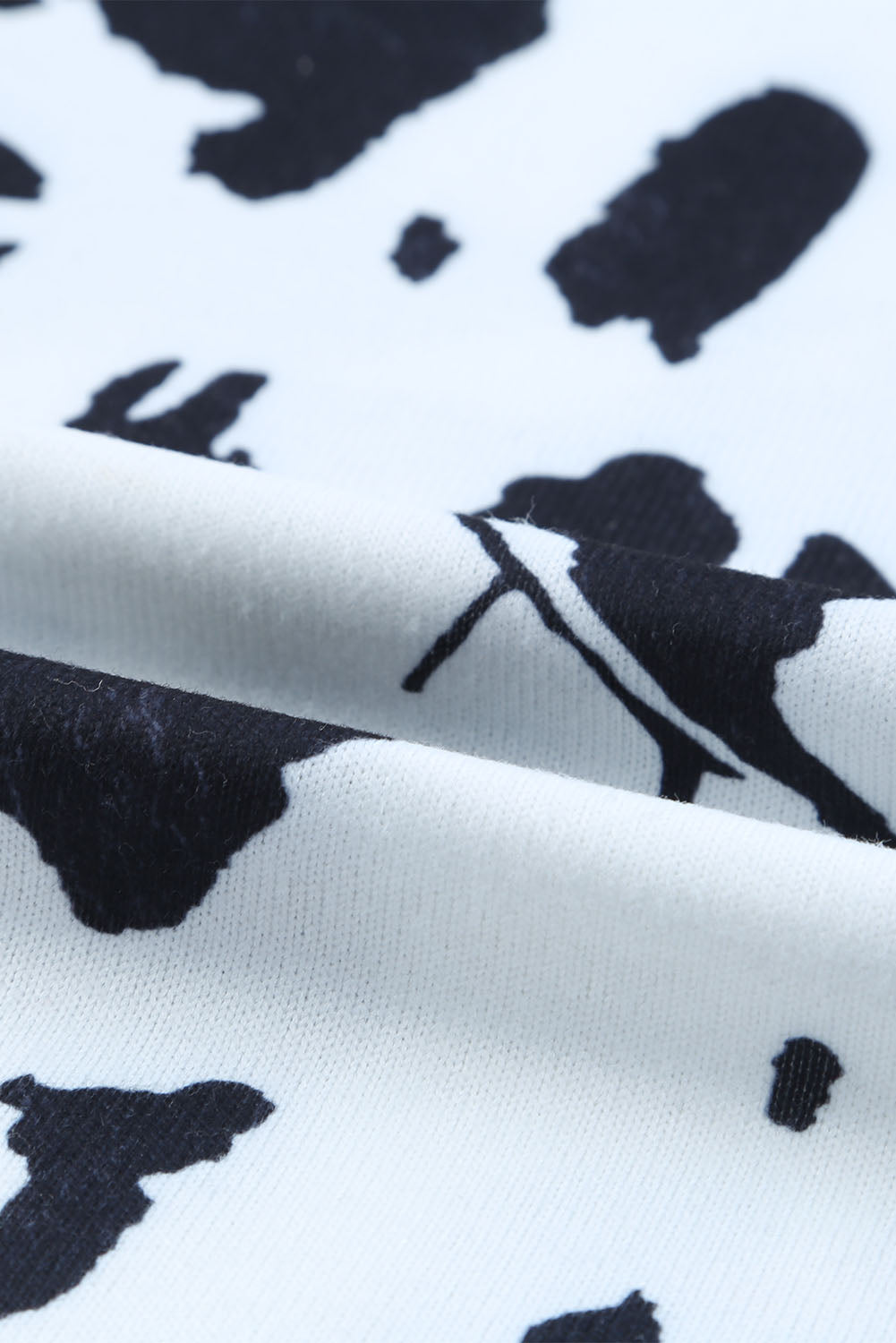 White Western Cow Spots Slim Fit T-shirt