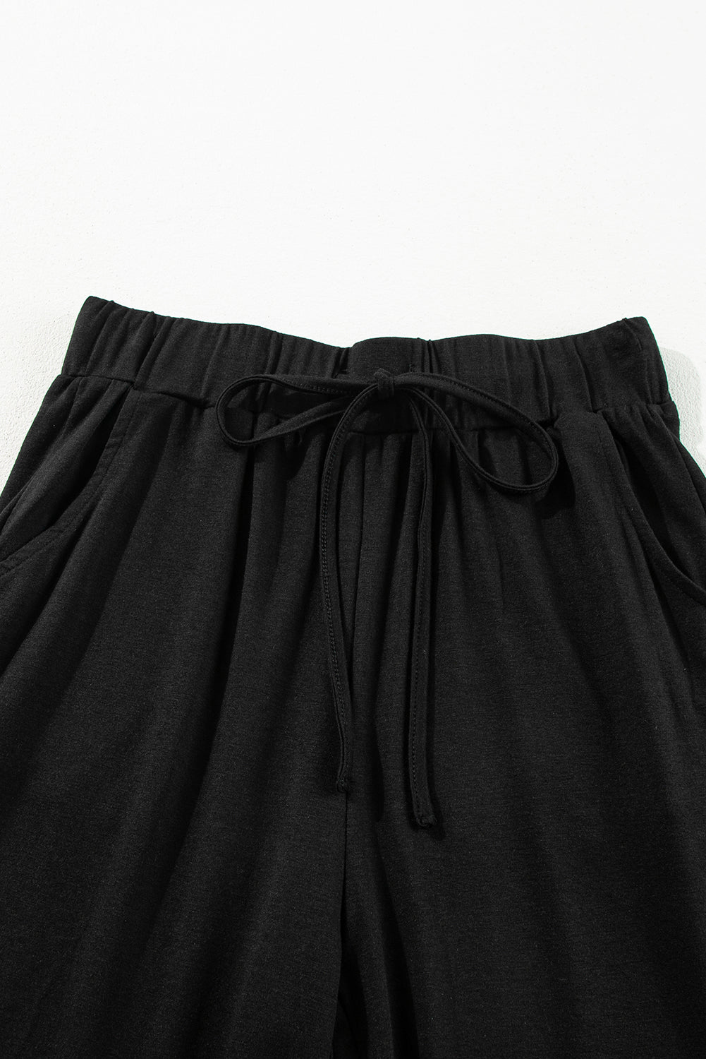 Black Split Long Cardigan and Skinny Pants Lounge Set