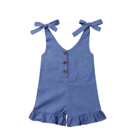Children's Three-dimensional Pleated Jumpsuit