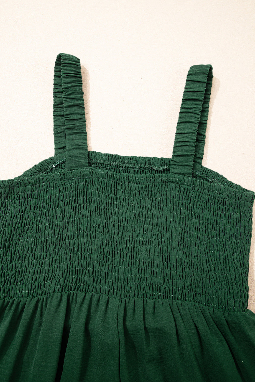 Pink Abstract Floral Painting Smocked Wide Leg Jumpsuit