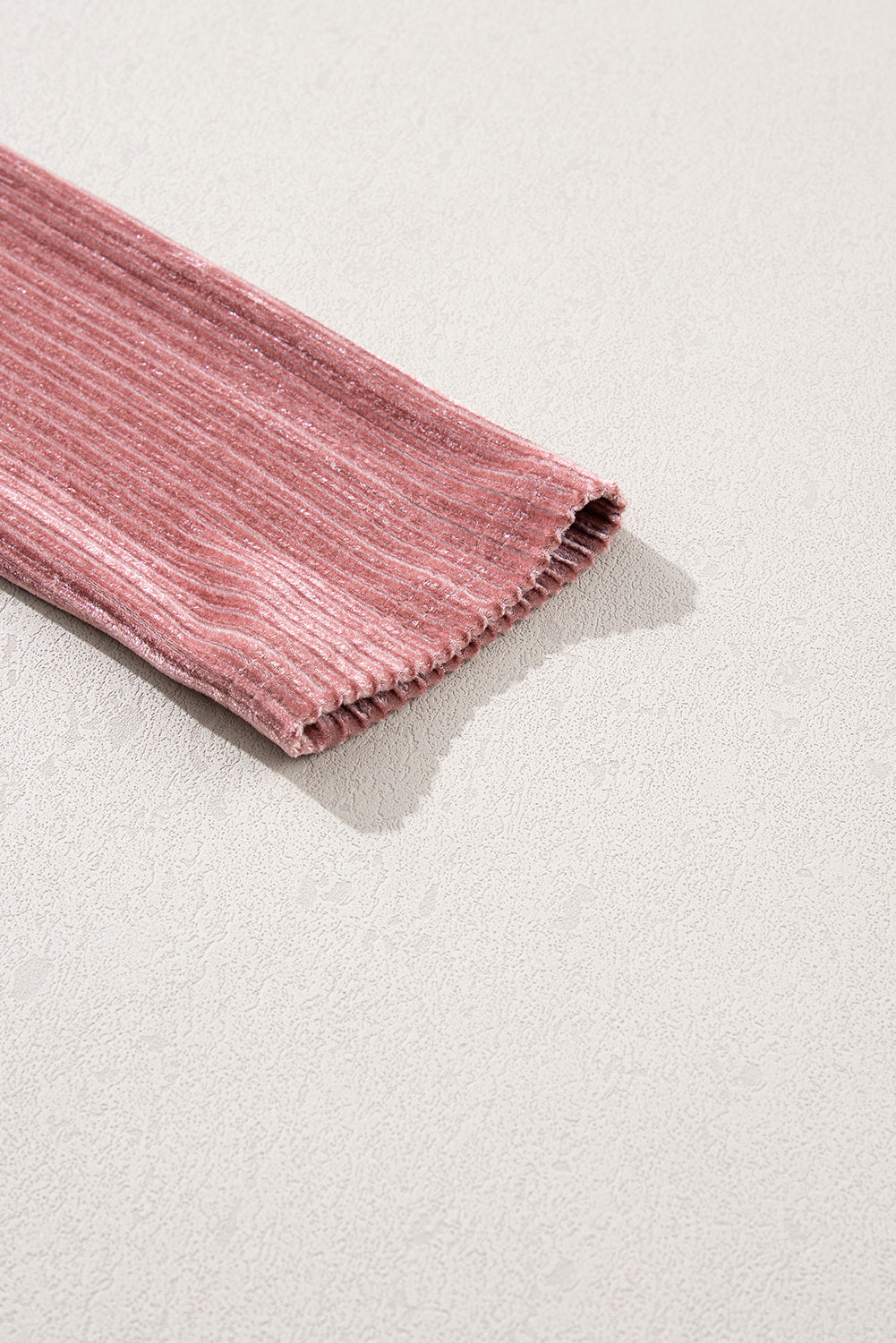 Blackish Green Smocked Ribbed Velvet Babydoll Top