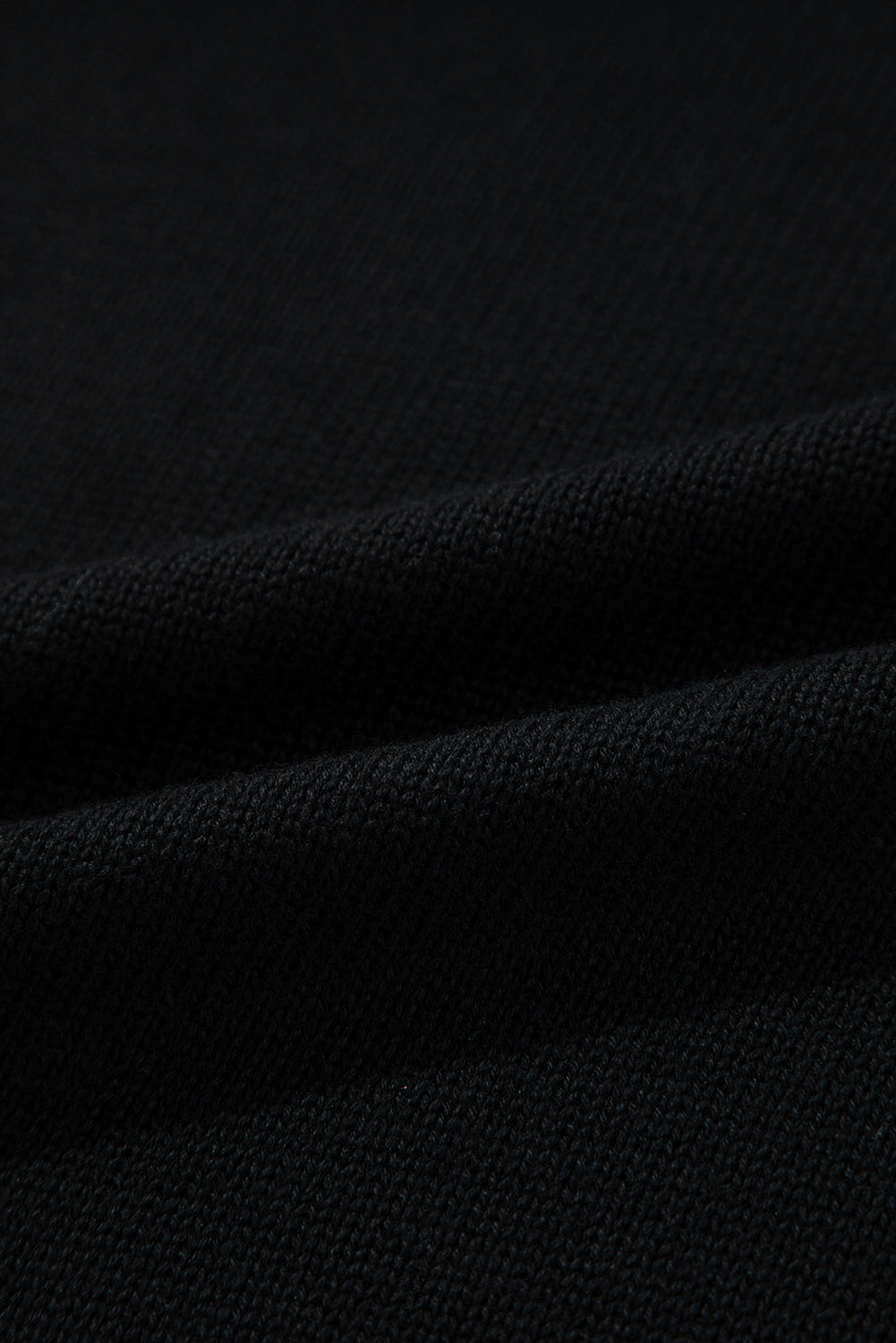 Black Floral Print Knitted Open Front Loose Cardigan