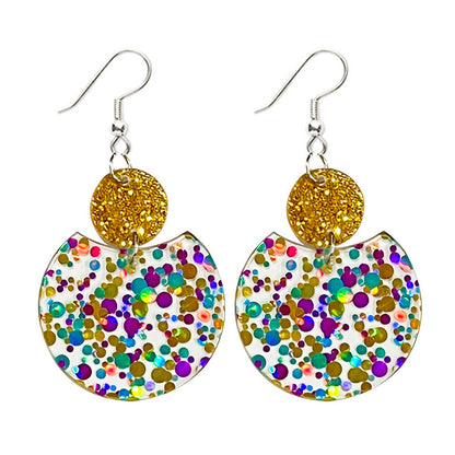 Christmas Geometric Simple Sequins Transparent Earrings