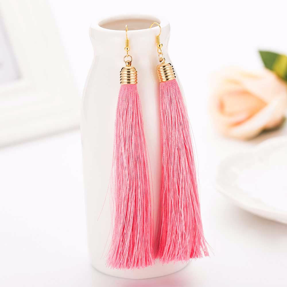 Long tassel earrings