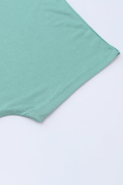 White Side Pockets Short Sleeve Tunic Top