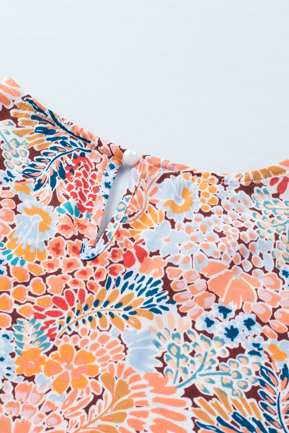 Red Cakewalk Floral Smocked Blouse