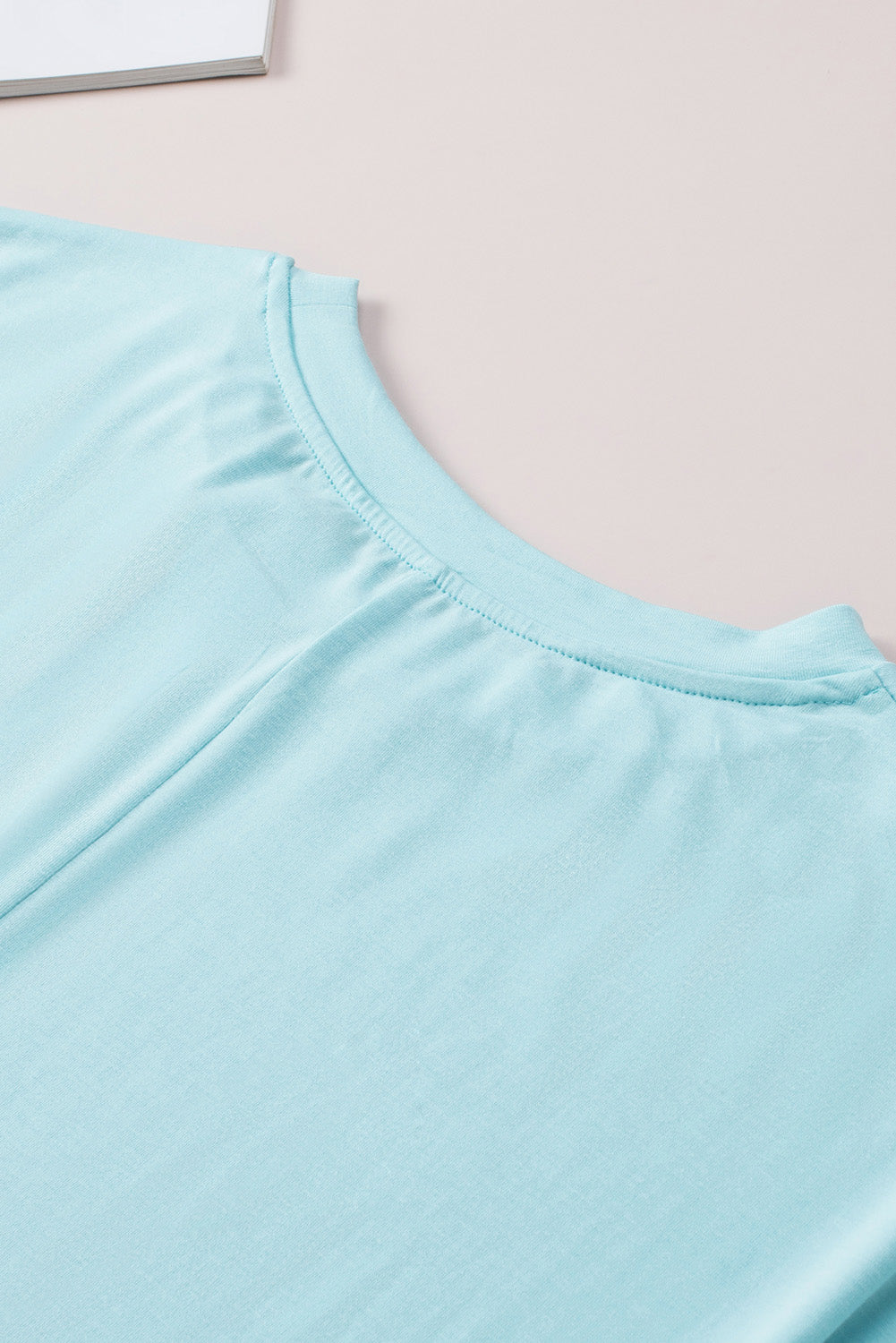 White Side Pockets Short Sleeve Tunic Top