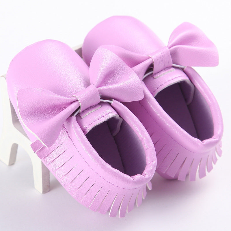Spring And Autumn New 0-1 Years Old Baby Shoes Tassel Pu Bottom Non-slip Casual Baby Shoes
