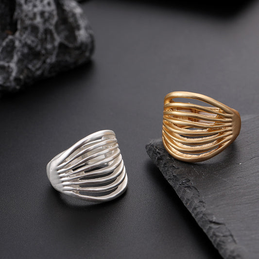 Elastic Metal Ladies Brushed Ring Wholesale