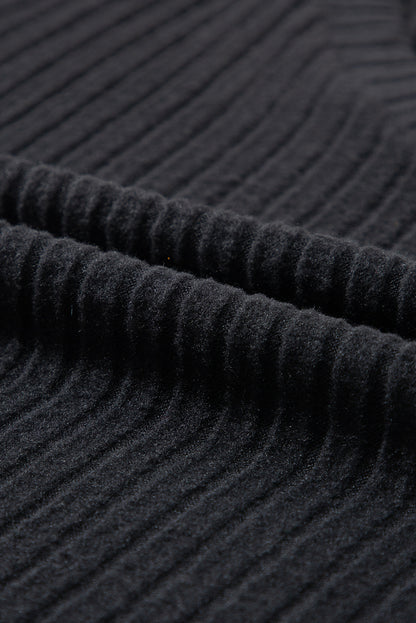 Pink Plain Ribbed Loose Fit Two Piece Lounge Set