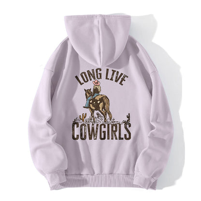 Letter Back Printed Plus Size Fleece-lined Hoodie