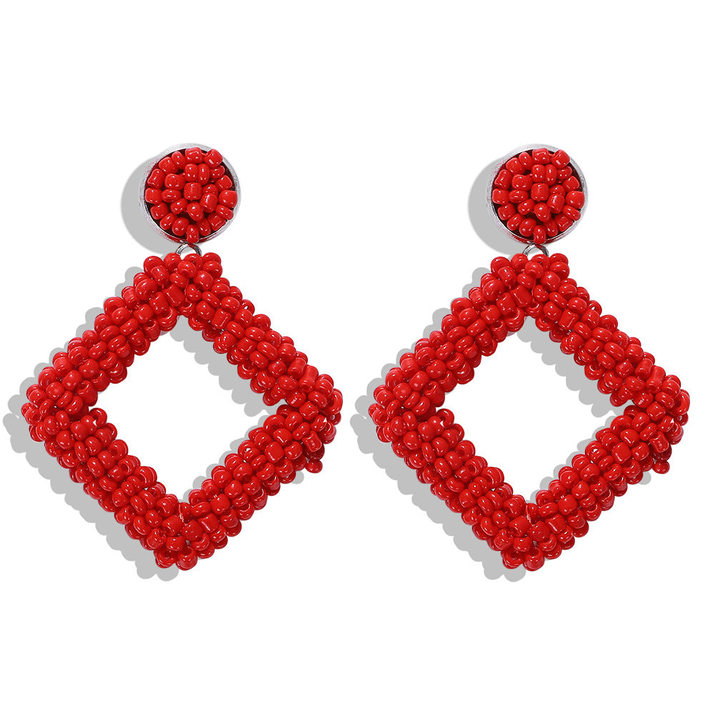 Diamond Bead Earrings