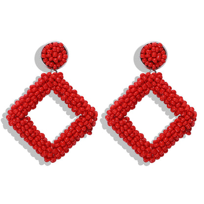 Diamond Bead Earrings