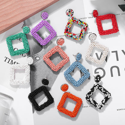 Diamond Bead Earrings