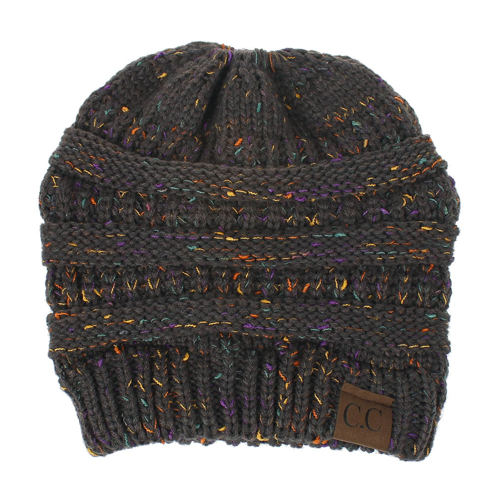 INS Colored Thread Variegated Hat Woolen Knitted Hat