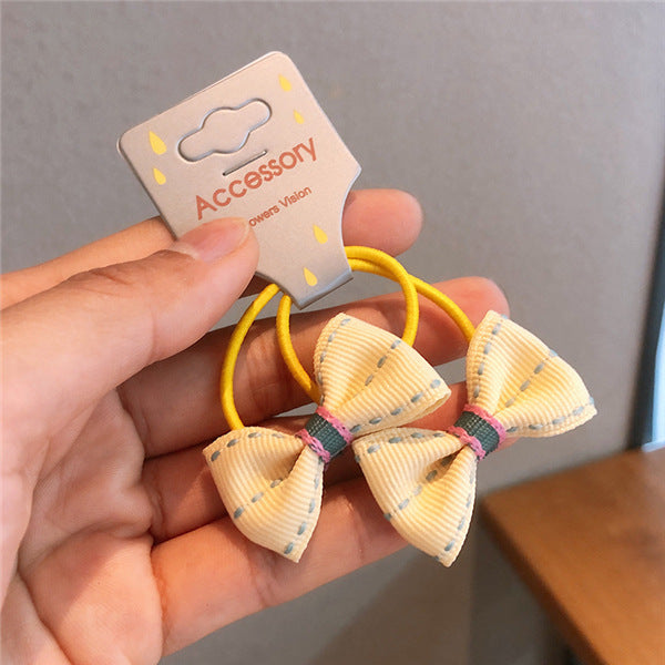 Children's Jewelry Fabric Bowknot Rubber Band Card Pack