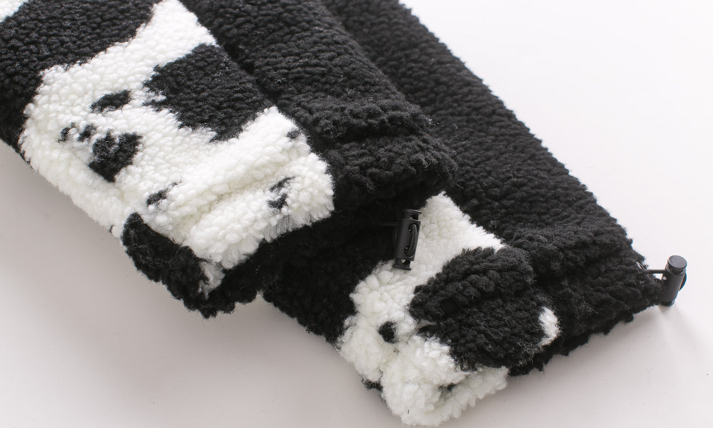 Cow pattern road plush padded cotton clothing