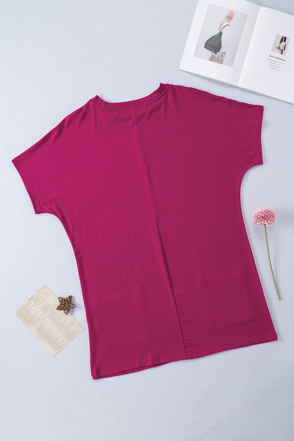 Khaki Side Pockets Short Sleeve Tunic Top