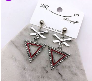 Earrings spring and summer new exaggerated wood silk satin flowers hypoallergenic boutique earrings earrings