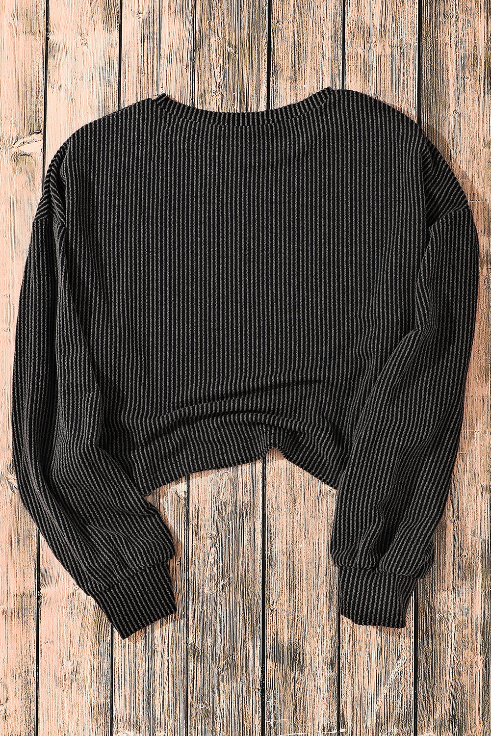 Khaki Game Day Graphic Crop Corded Knit Top