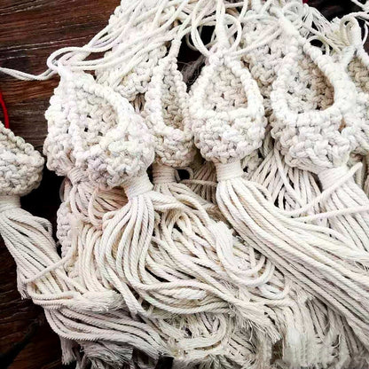 Nordic Tapestry Hand-Woven Bohemian Tapestry Tapestry Net Bag Air Pineapple Flower Basket Ins Wind Tapestry