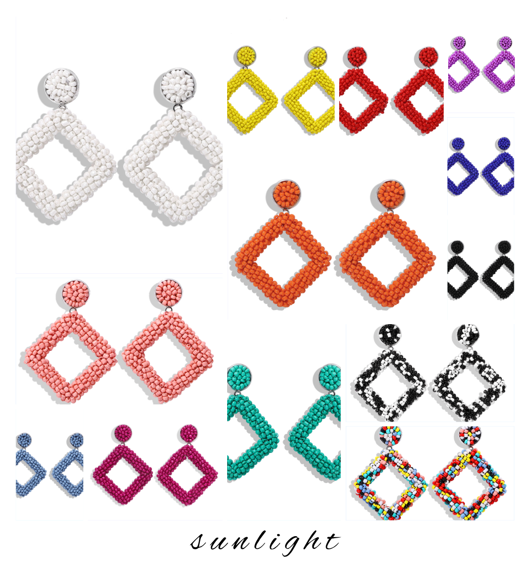 Diamond Bead Earrings