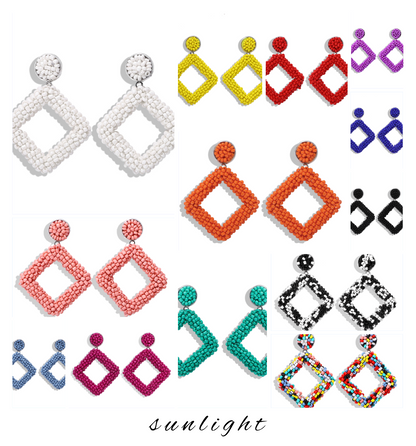 Diamond Bead Earrings