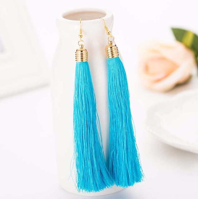 Long tassel earrings