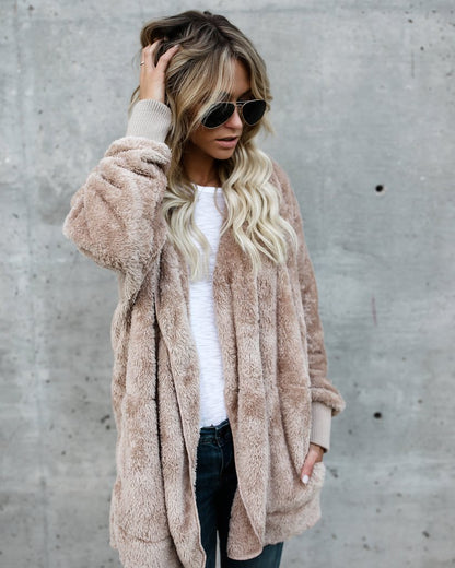 Mid-Length Double-Sided Anti-Fur Coat