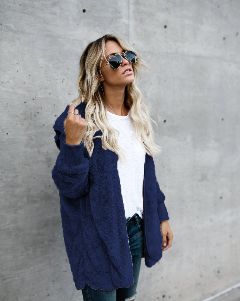 Mid-Length Double-Sided Anti-Fur Coat