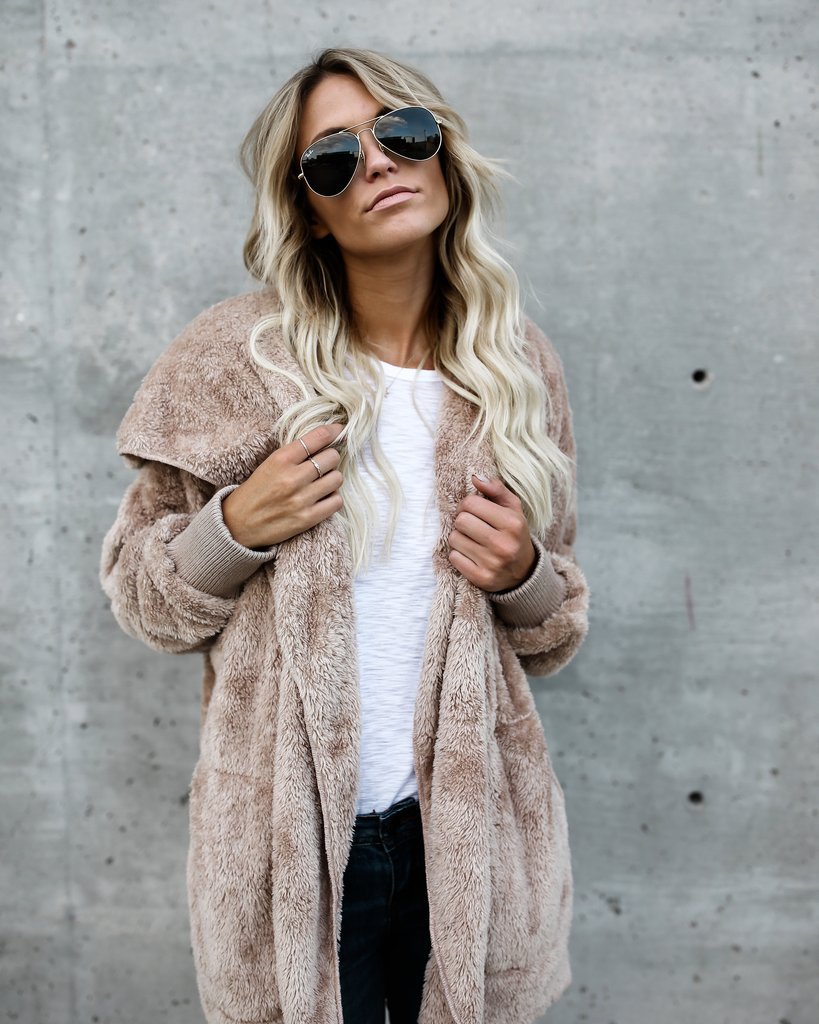 Mid-Length Double-Sided Anti-Fur Coat