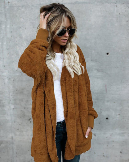 Mid-Length Double-Sided Anti-Fur Coat