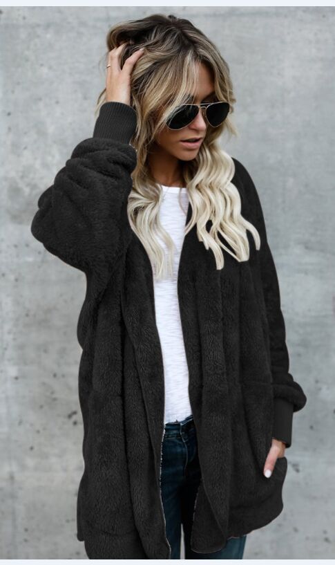 Mid-Length Double-Sided Anti-Fur Coat