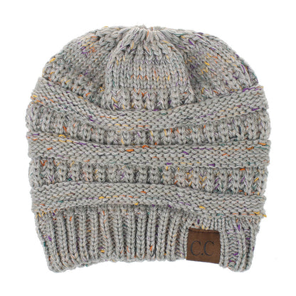 INS Colored Thread Variegated Hat Woolen Knitted Hat