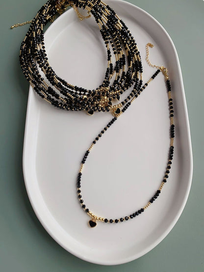 Bohemian Style Gradient Color Pottery Necklace