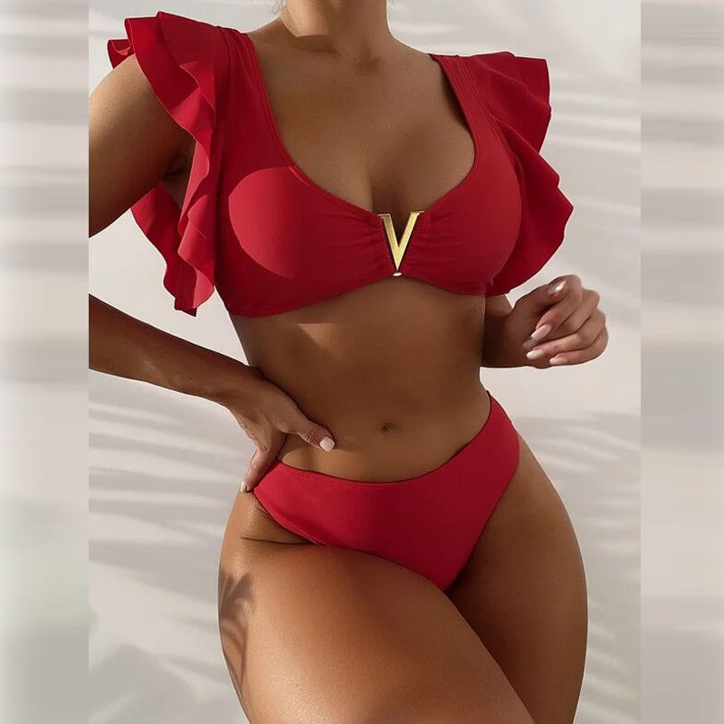 European And American Sweet Split Swimsuit