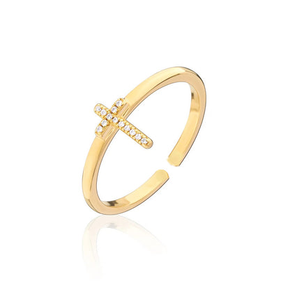 Women's Fashion Cross Adjustable Ring