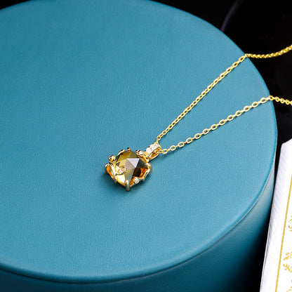 Women's S925 Silver Crystal Leaf Necklace